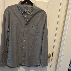 Lacoste Men's Blue Button-Down Shirt